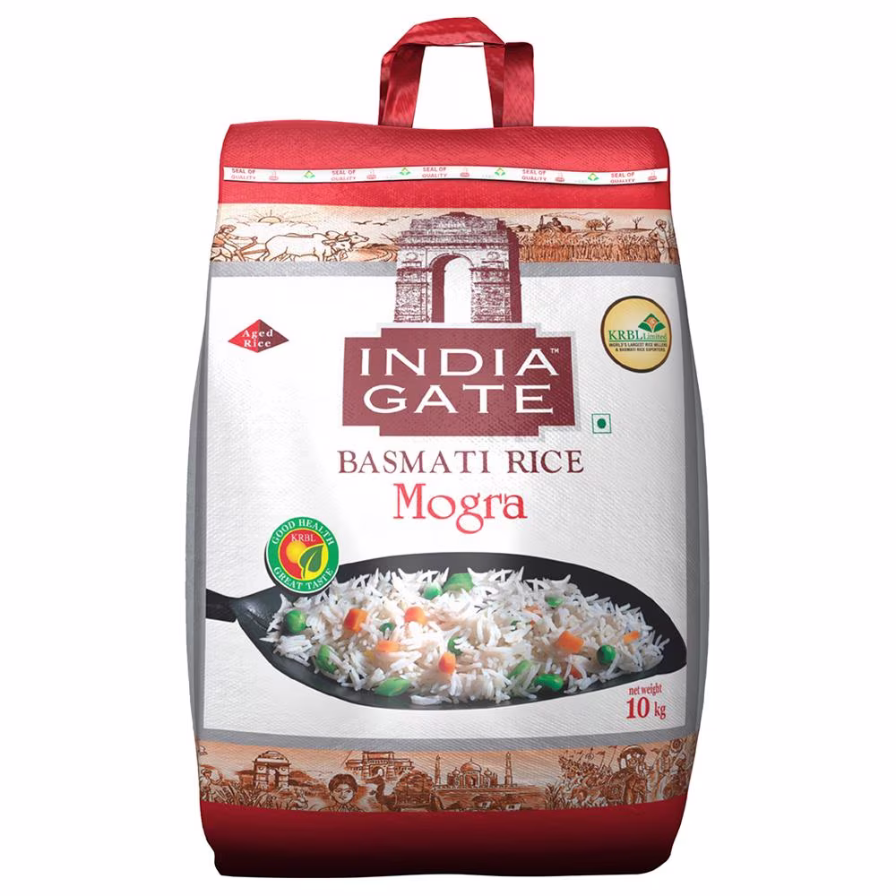 India Gate Mogra Basmati (Tukada) Rice 10 kg